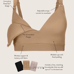 Kindred braverly, small, lilac nursing/pumping bra. Worn once